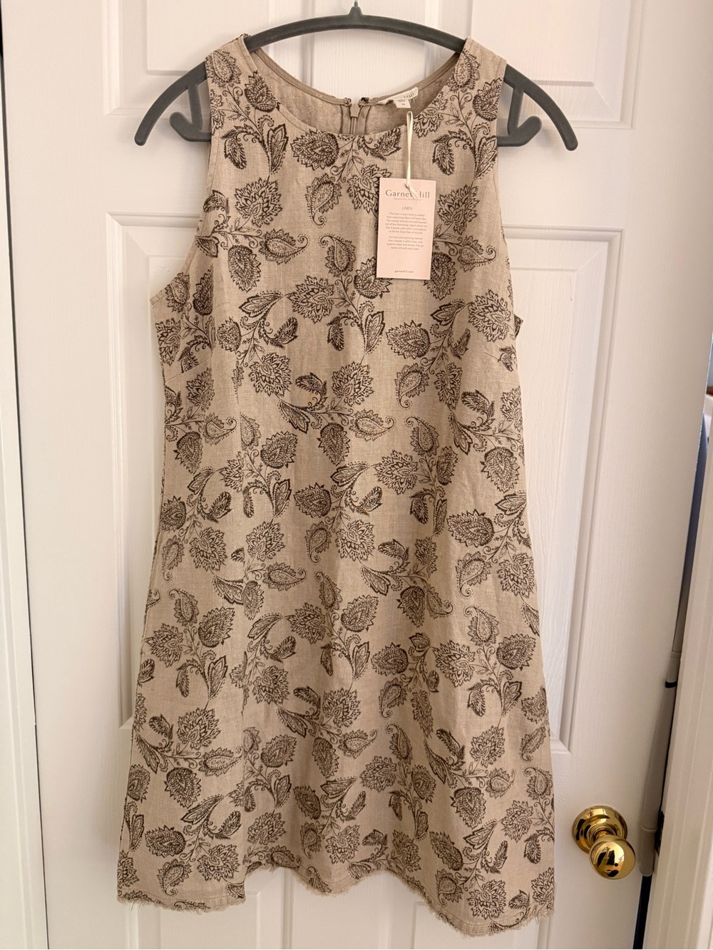 Garnet Hill Linen Floral Dress